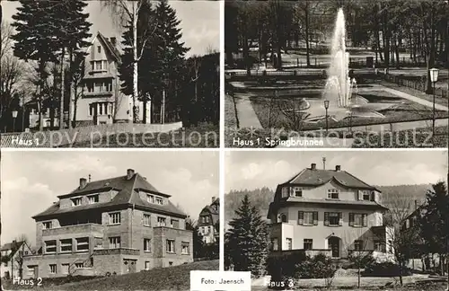 Bad Orb Sanatorium Pfeiffer Krug Haus 1 Springbrunnen Haus 2 und 3 Kat. Bad Orb