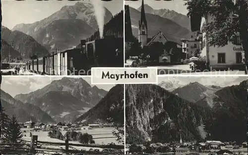 Mayrhofen Zillertal Bahn Strassenpartie Ortsansichten Kat. Mayrhofen