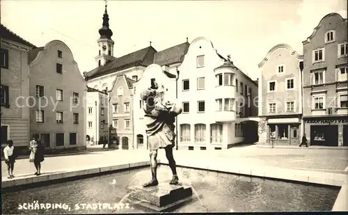 Schaerding Stadtplatz Brunnen Kat. Schaerding