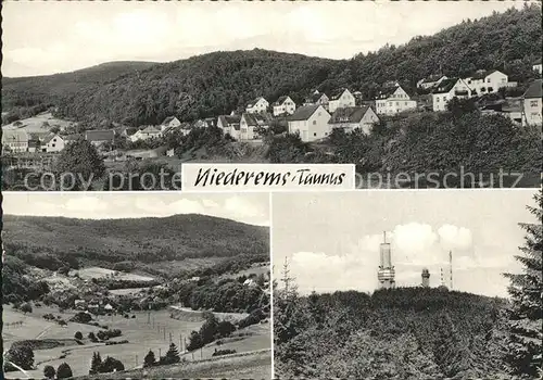 Niederems Teilansichten Panorama Sender Turm Kat. Waldems