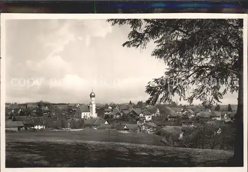 Uffing Ortsansicht mit Pfarrkirche Kat. Uffing a.Staffelsee