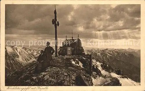 Wendelstein Berg Gipfel mit Kapelle Kat. Bayrischzell