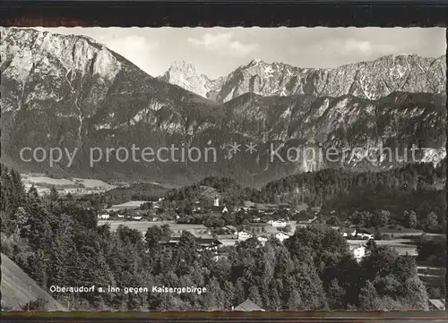 Oberaudorf mit Kaisergebirge Kat. Oberaudorf