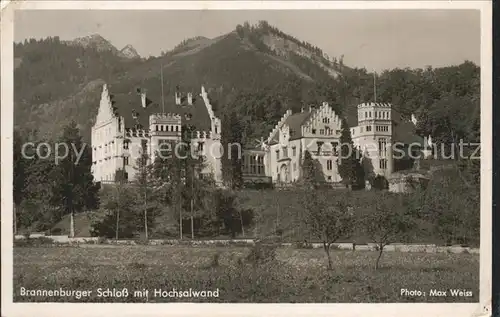 Brannenburg Schloss mit Hochsalwand Kat. Brannenburg