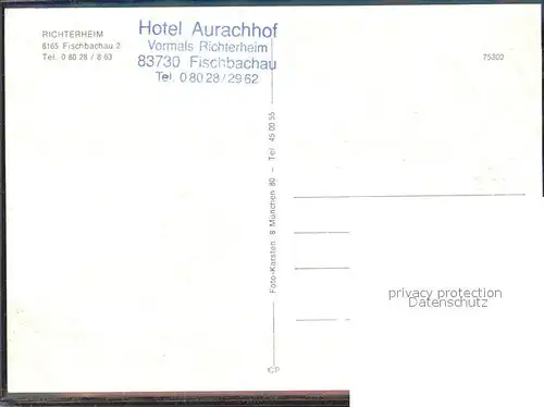 Fischbachau Richterheim Hotel Auracherhof Kat. Fischbachau