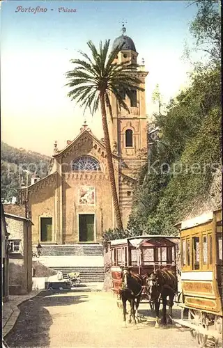 Portofino Liguria Chiesa Pferdekutschen Kat. Portofino