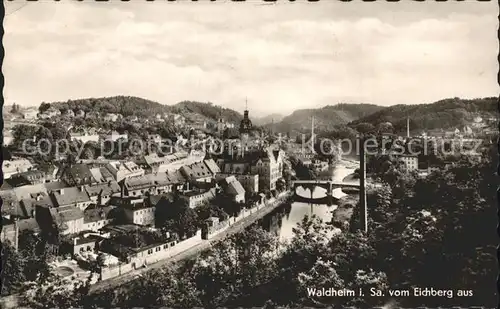 Waldheim Sachsen Blick vom Eichberg aus Kat. Waldheim Sachsen