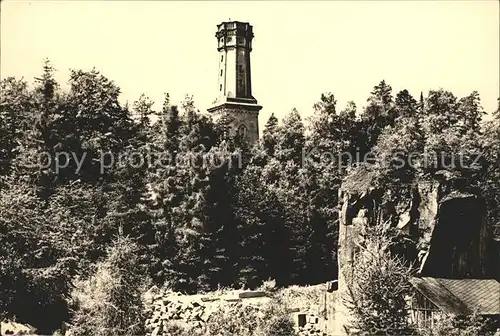 Rochlitz Sachsen Aussichtsturm mit Porphyr Steinbruecken Kat. Rochlitz