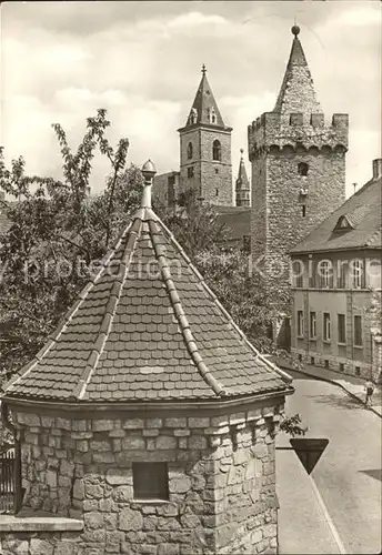Stassfurt Turmgasse mit Eulenturm Schiefer Turm Kat. Stassfurt