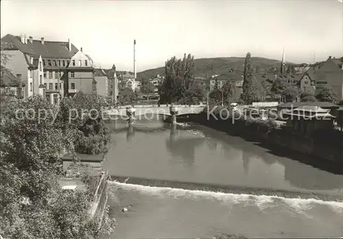 Aue Erzgebirge Blick von Karl Marx Bruecke Kat. Aue