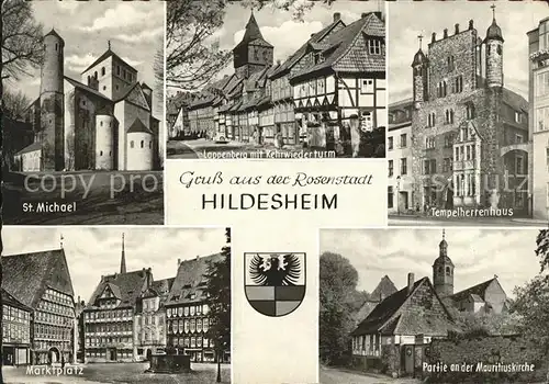 Hildesheim Kehrwiederturm Tempelherrenhaus St. Michael Kirche Kat. Hildesheim