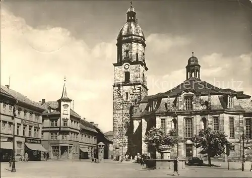 Waltershausen Gotha Markt mit Kiche Kat. Waltershausen