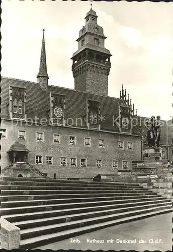 Zeitz Rathaus mit Denkmal der O.d.F. Kat. Zeitz