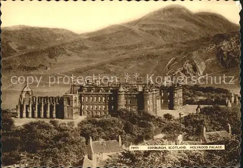 Edinburgh Holyrood Palace Kat. Edinburgh