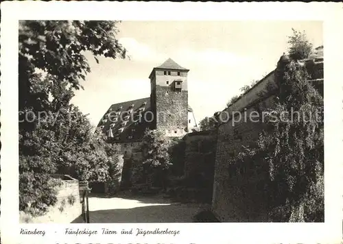 Nuernberg Fuenfeckiger Turm und Jugendherberge Kat. Nuernberg