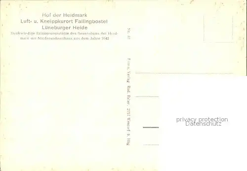 Fallingbostel Treppenspeicher Flett Kat. Bad Fallingbostel