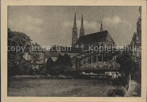 Goerlitz Sachsen Altstadtbruecke mit Peterskirche Kat. Goerlitz