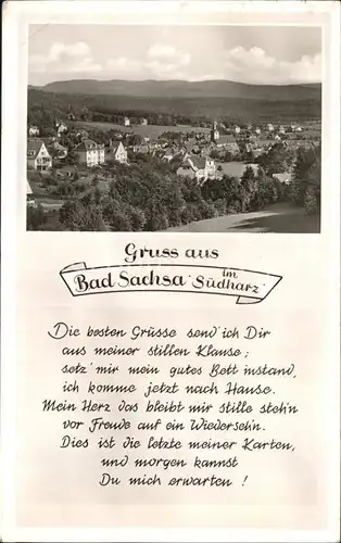 Bad Sachsa Harz Stadtansicht Vers Kat. Bad Sachsa