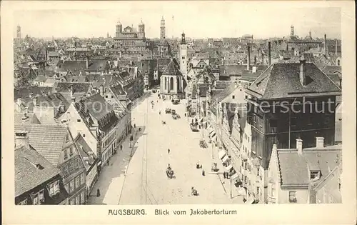 Augsburg Blick vom Jakoberturm Kat. Augsburg