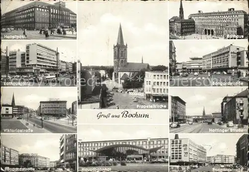 Bochum Rathausplatz Hauptpost Viktoriastrasse Kat. Bochum