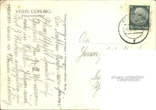 Coburg Veste Coburg Fliegeraufnahme Kat. Coburg