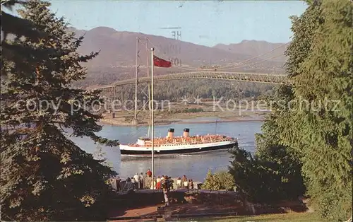 Vancouver British Columbia Princess Patricia passing under The Lions Gat Bridge Kat. Vancouver