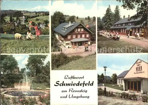 Schmiedefeld Rennsteig Blick auf Vesser Filmbuehne Stutenhaus Kuranlagen Kulturhaus Kat. Schmiedefeld Rennsteig