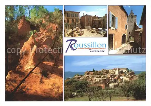Roussillon Vaucluse Le village et les anciennes carrieres d ocre Kat. Roussillon