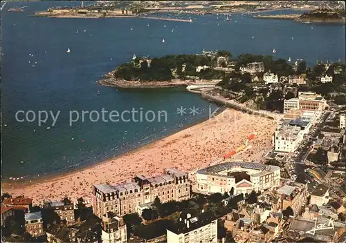 Dinard Ille et Vilaine Bretagne La plage de l ecluse Vue aerienne Kat. Dinard