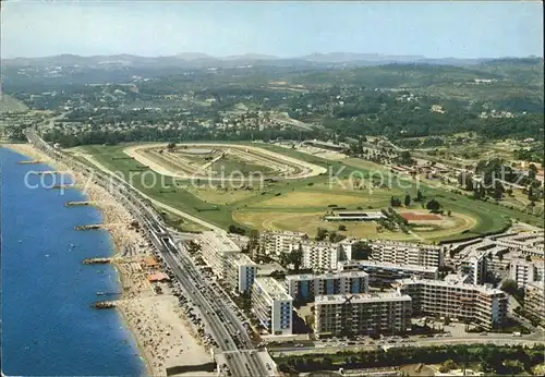 Cagnes sur Mer Vue aerienne La plage l hippodrome Kat. Cagnes sur Mer