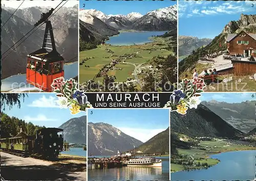 Maurach Tirol Rofanseilbahn Total Erfurterhuette Achenseebahn Seespitz Maurach Eben Kat. Eben am Achensee