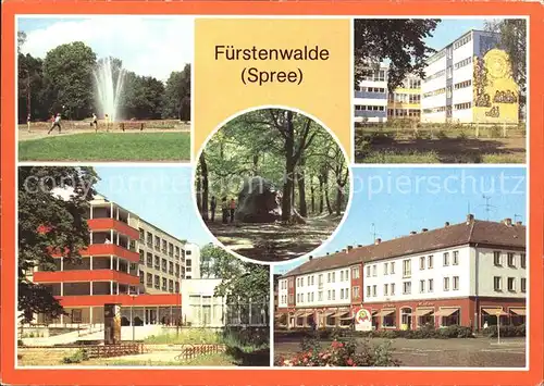 Fuerstenwalde Spree Park Polytech Oberschule Hermann Matern Feierabendheim Rauenscher Stein Muehlenstr Kat. Fuerstenwalde