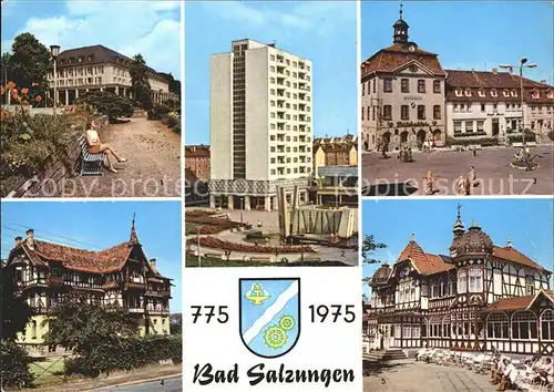 Bad Salzungen Kurhaus Hochhaus Leninplatz Markt Kindersanatorium Charlottenhall Gradierwerk Kat. Bad Salzungen