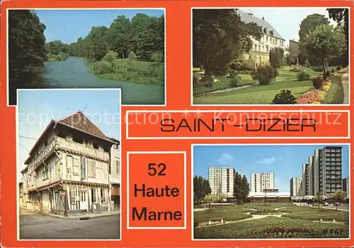Saint Dizier Haute Marne La Marne Le Musee Une vieille maison Le square et le centre commercial Vert Bois Kat. Saint Dizier