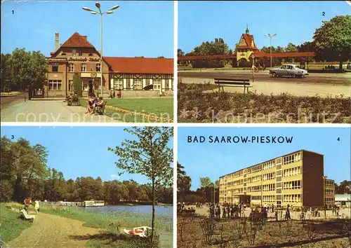 Bad Saarow Pieskow Bahnhofs Hotel Johannes Becher Platz Schiffsanlegestelle Maxim Gorki Schule Kat. Bad Saarow