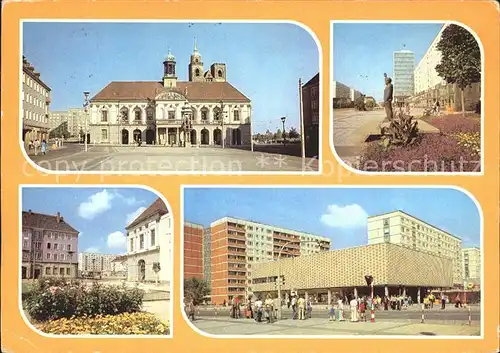 Magdeburg Rathaus Karl Marx Str Erich Weinert Denkmal Haus der Lehrer Hartstrasse Rathaus Julius Bremer Str Kat. Magdeburg