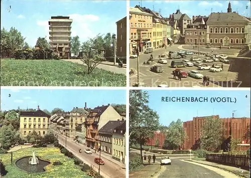 Reichenbach Vogtland Wasserturm Marktplatz Park des Friedens Ingenieurschule Kat. Reichenbach