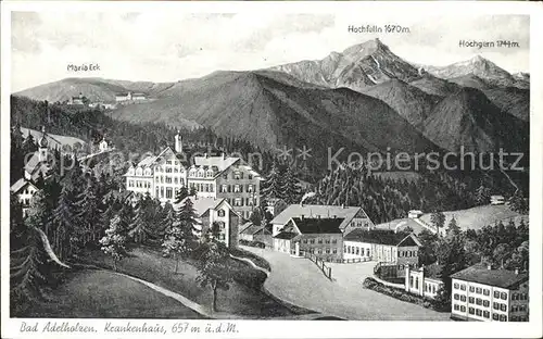 Bad Adelholzen Oberbayern mit Krankenhaus Kat. Siegsdorf