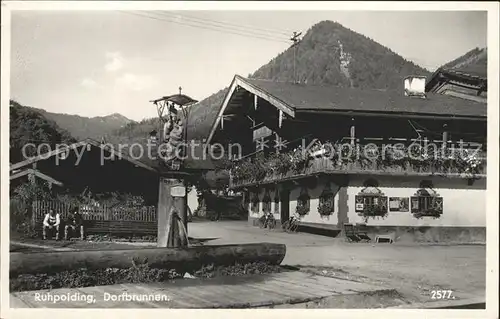 Ruhpolding Dorfbrunnen Kat. Ruhpolding