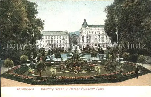 Wiesbaden Bowling Green und Kaiser Friedrich Platz Kat. Wiesbaden