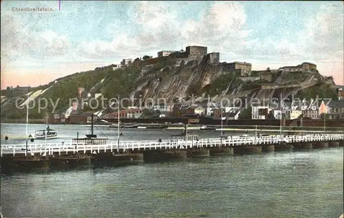 Ehrenbreitstein Schloss Rheinbruecke Kat. Koblenz