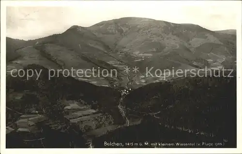 Belchen Baden mit kl Wiesental Fliegeraufnahme Kat. Neuenweg