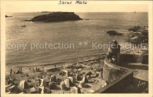 Saint Malo Ille et Vilaine Bretagne Le grand bey vu des remparts Kat. Saint Malo