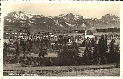 Lechbruck See mit Saeuling Kat. Lechbruck am See