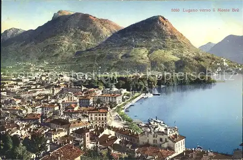 Lugano TI verso il Monte Bre Lago di Lugano Kat. Lugano