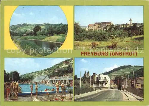 Freyburg Unstrut Weinberge Neuenburg Freibad Unstrutbruecke Kat. Freyburg Unstrut