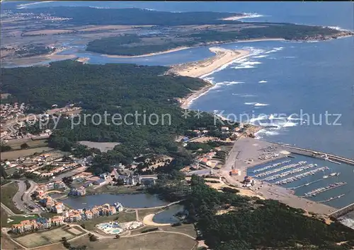 Talmont Saint Hilaire Bourgenay Village du lac et le nouveau port Vue aerienne Kat. Talmont Saint Hilaire