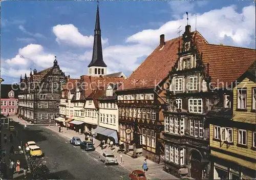 Hameln Osterstrasse mit Museum Stiftsherren und Hochzeitshaus Markt Kirche Kat. Hameln