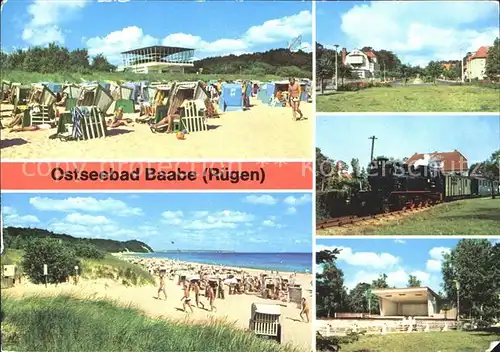 Baabe Ostseebad Ruegen HOG Inselparadies Strand Strasse Rasender roland Konzertplatz Kat. Baabe