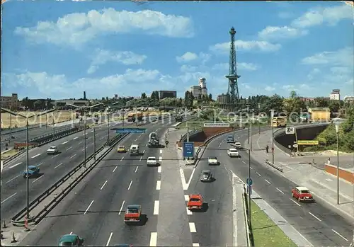 Berlin Stadtautobahn mit Funkturm Kat. Berlin